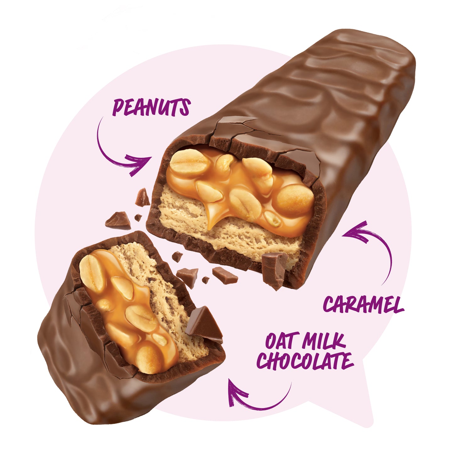 Peanut Caramel Nougat Bars